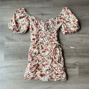 Floral Off-Shoulder Mini Dress